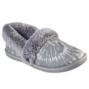 Skechers Women's Tie-Dye Plush Slippers - Gray